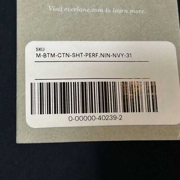 New Everlane The Slim Fit 9" Performance Chino Navy Blue Men's 31 NWT - Picture 7 of 9